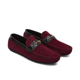 Burgundy Suede Loafer LS59