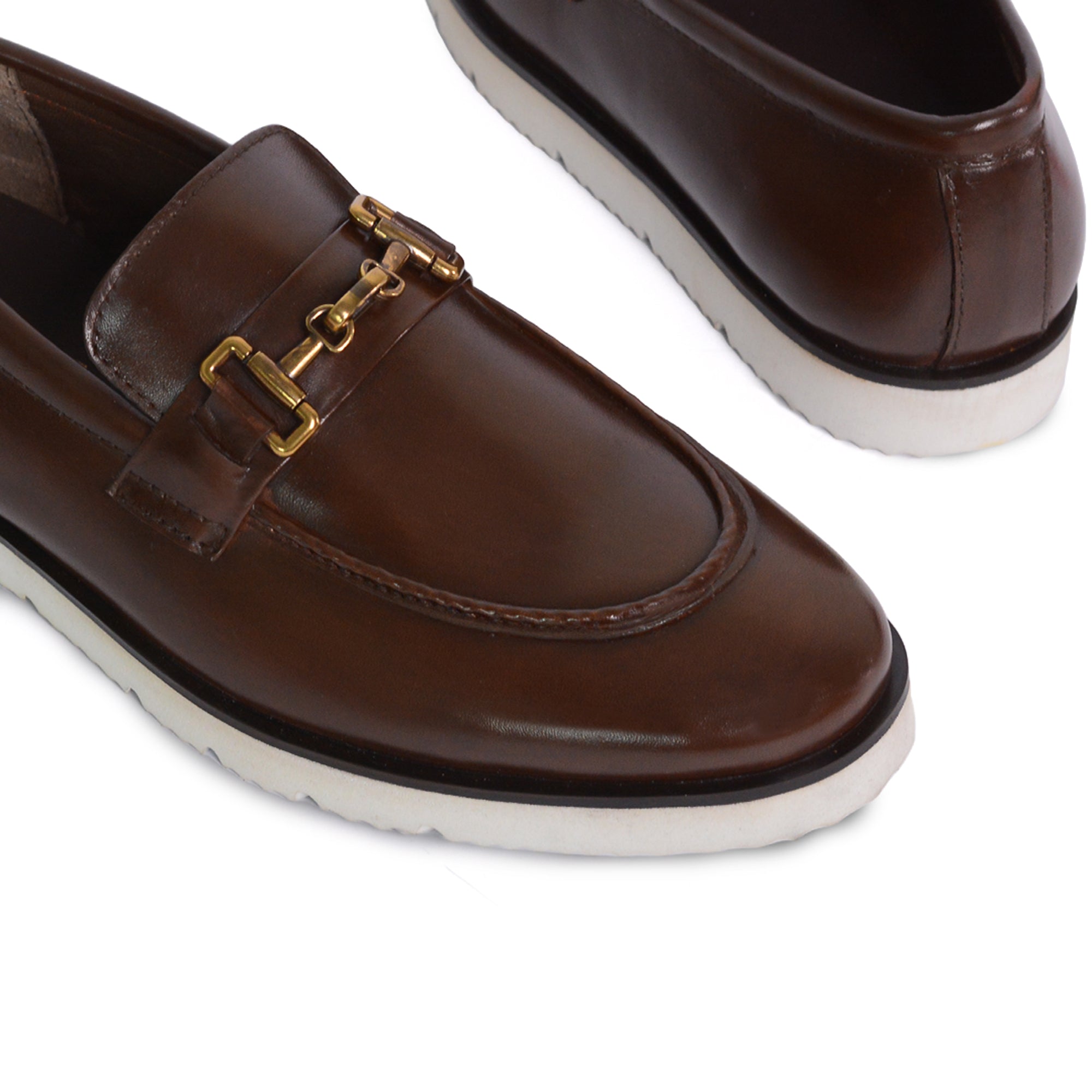 Brown Cow Leather Shoe PJ06