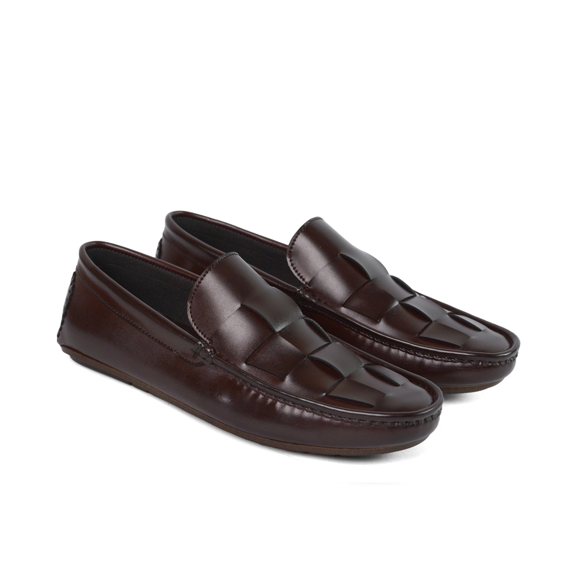 Dark Brown Woven Loafer LS61