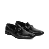 Black Geometric Buckle Shoe FT09