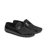 Black Patent & Suede Loafer LS82