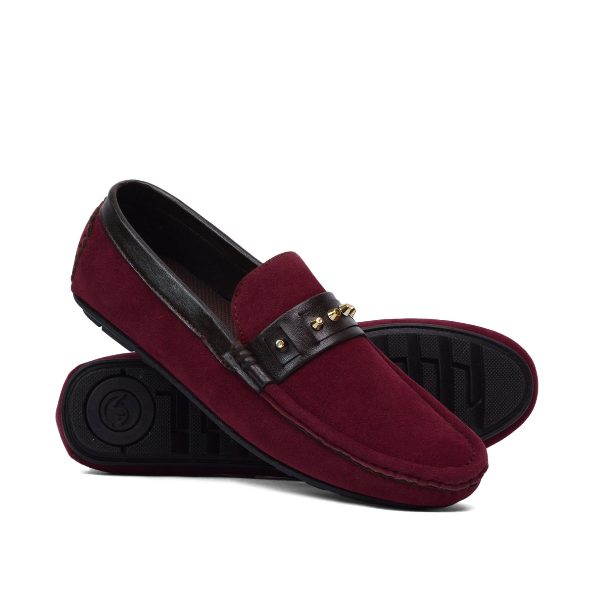 Burgundy Suede Loafer LS59