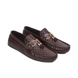 Brown Croc Tassel Loafer LS23