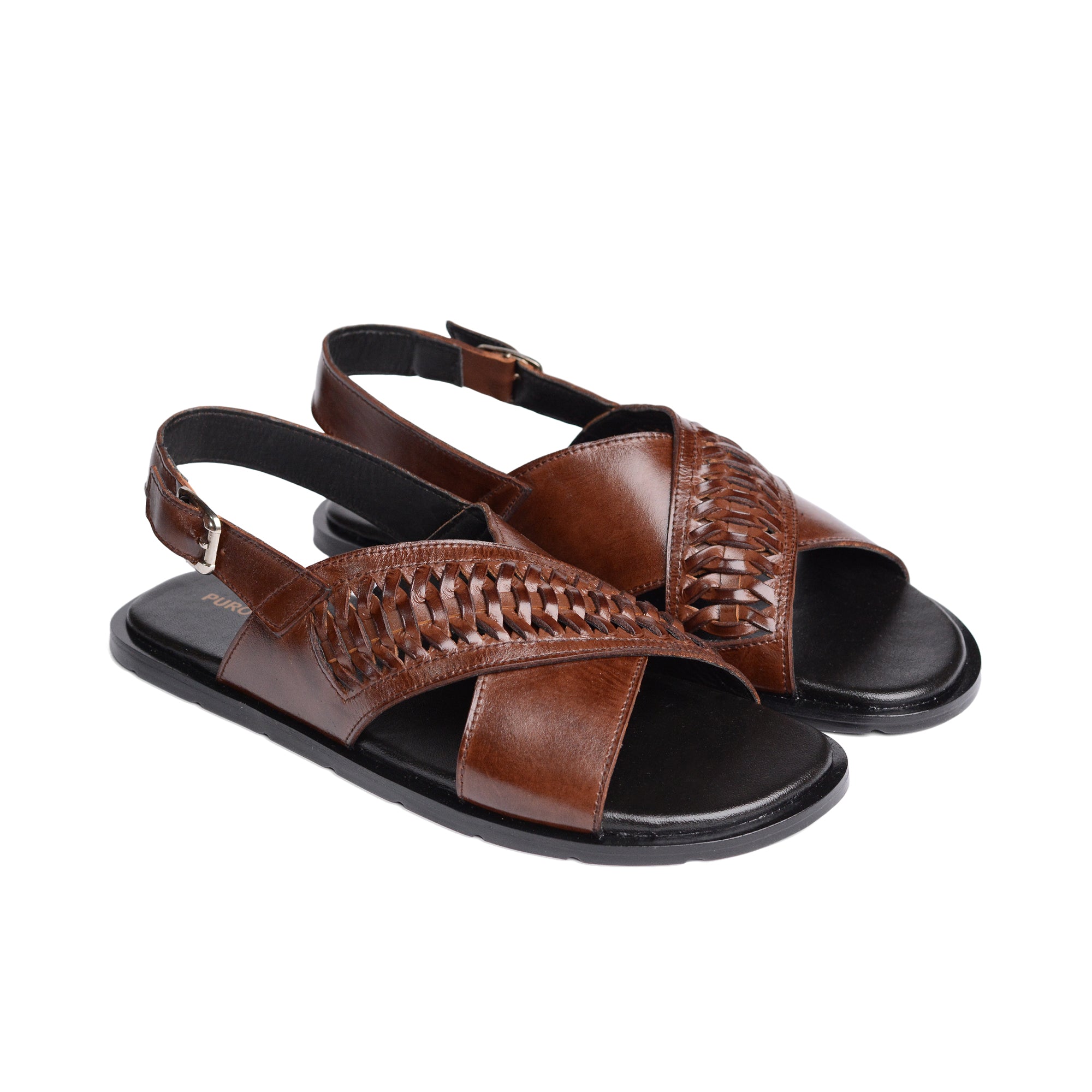 Brown Elegant Woven Sandals DZ23