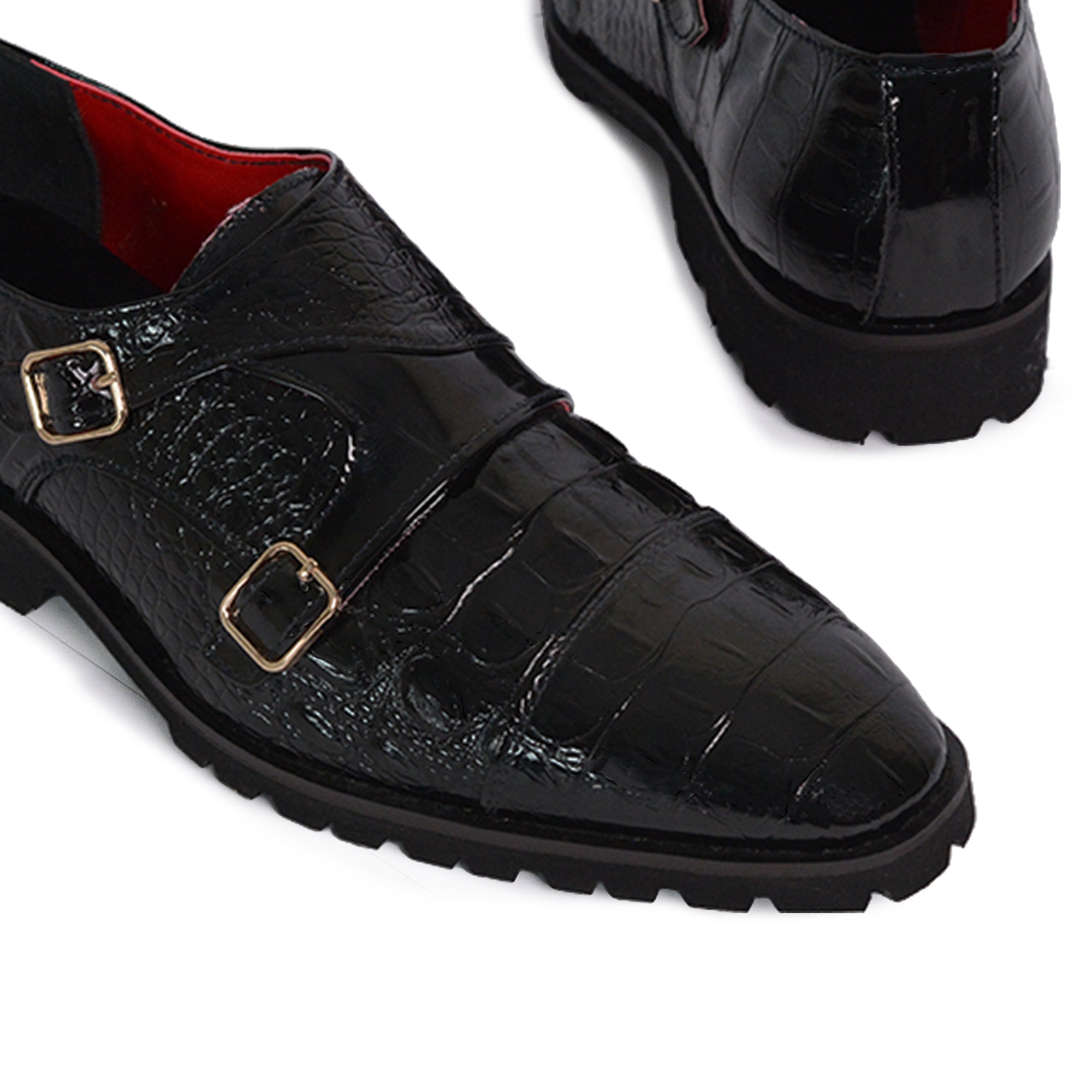 Black Patent Croc Shoe PJ20