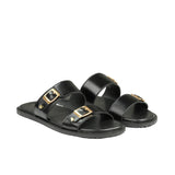 Black Double Buckle Slipper SZ05
