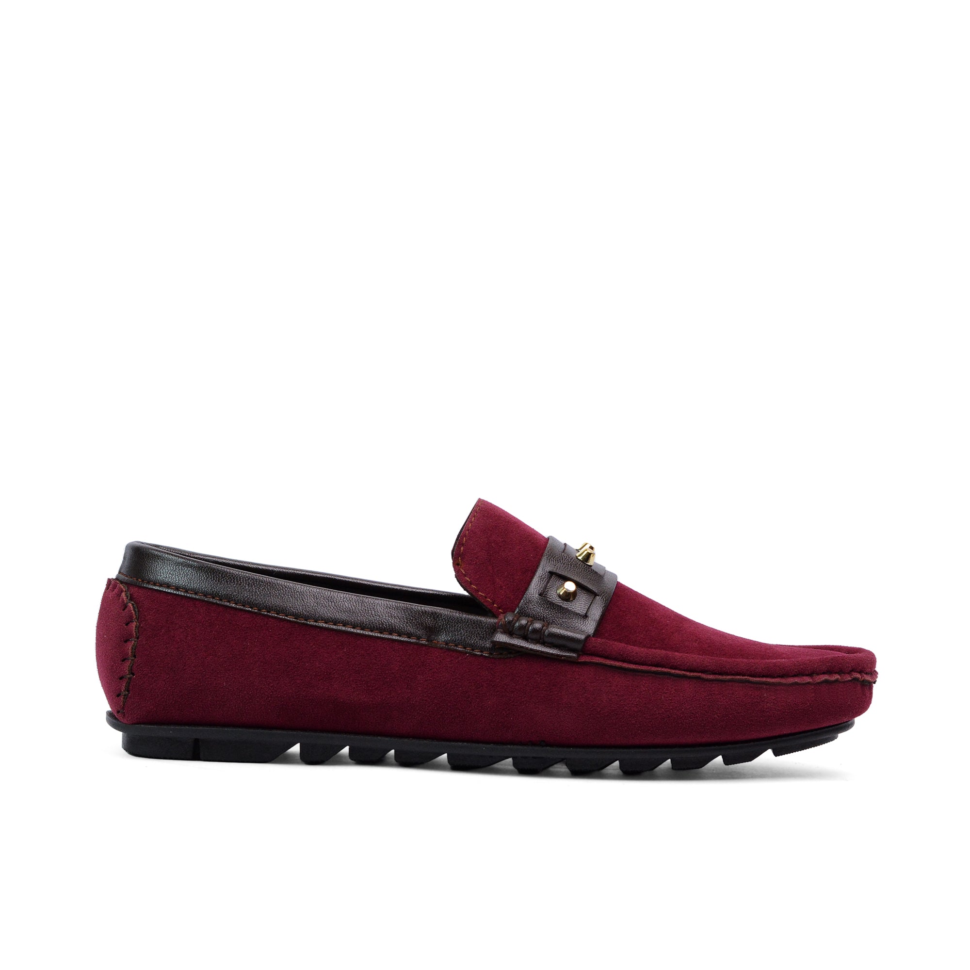 Burgundy Suede Loafer LS59