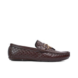 Brown Croc Tassel Loafer LS23