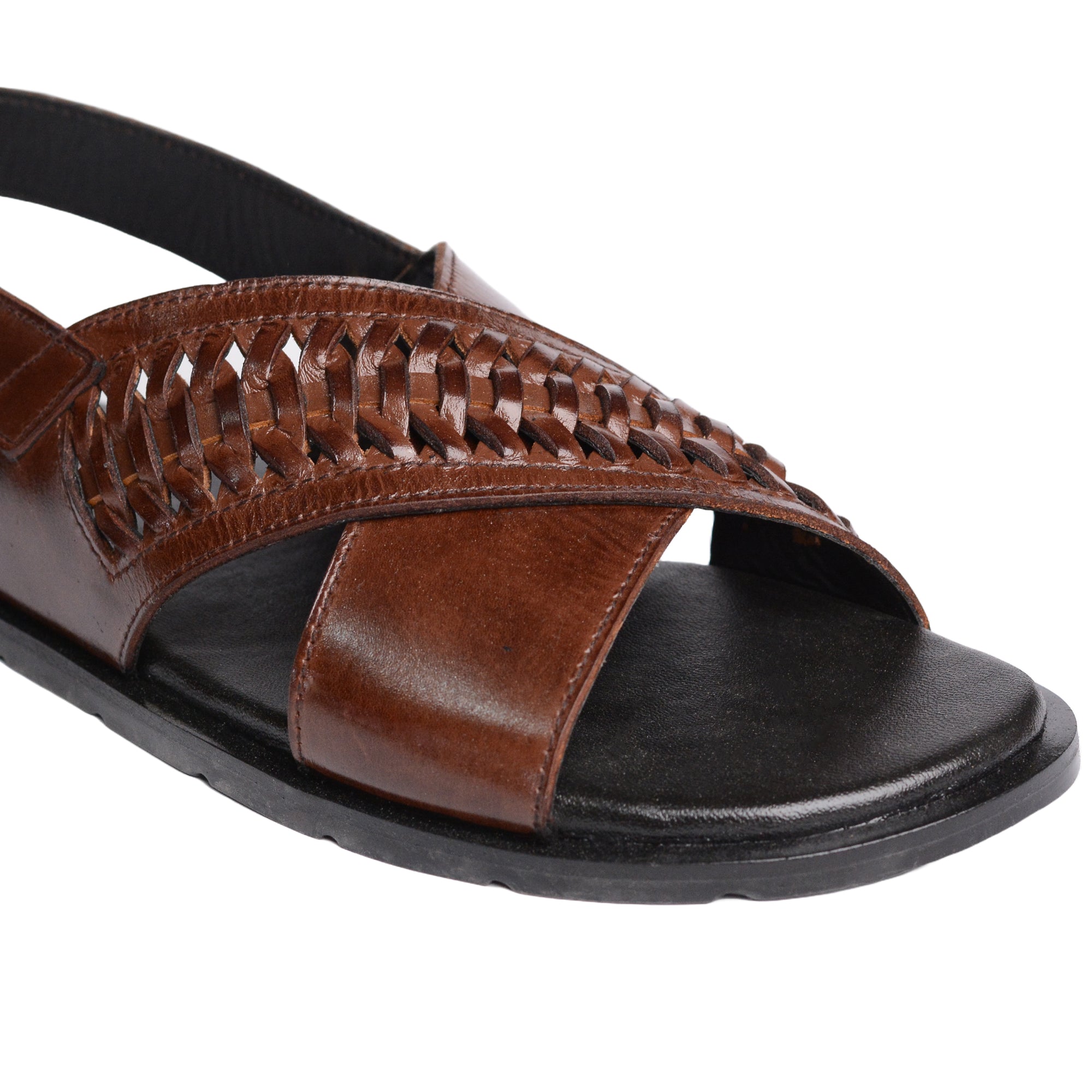 Brown Elegant Woven Sandals DZ23