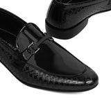 Black Geometric Buckle Shoe FT09