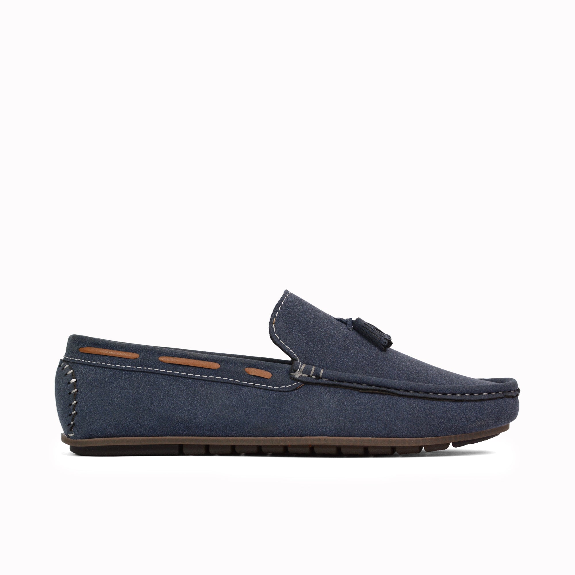 Blue Suede Tassel Loafer LS58