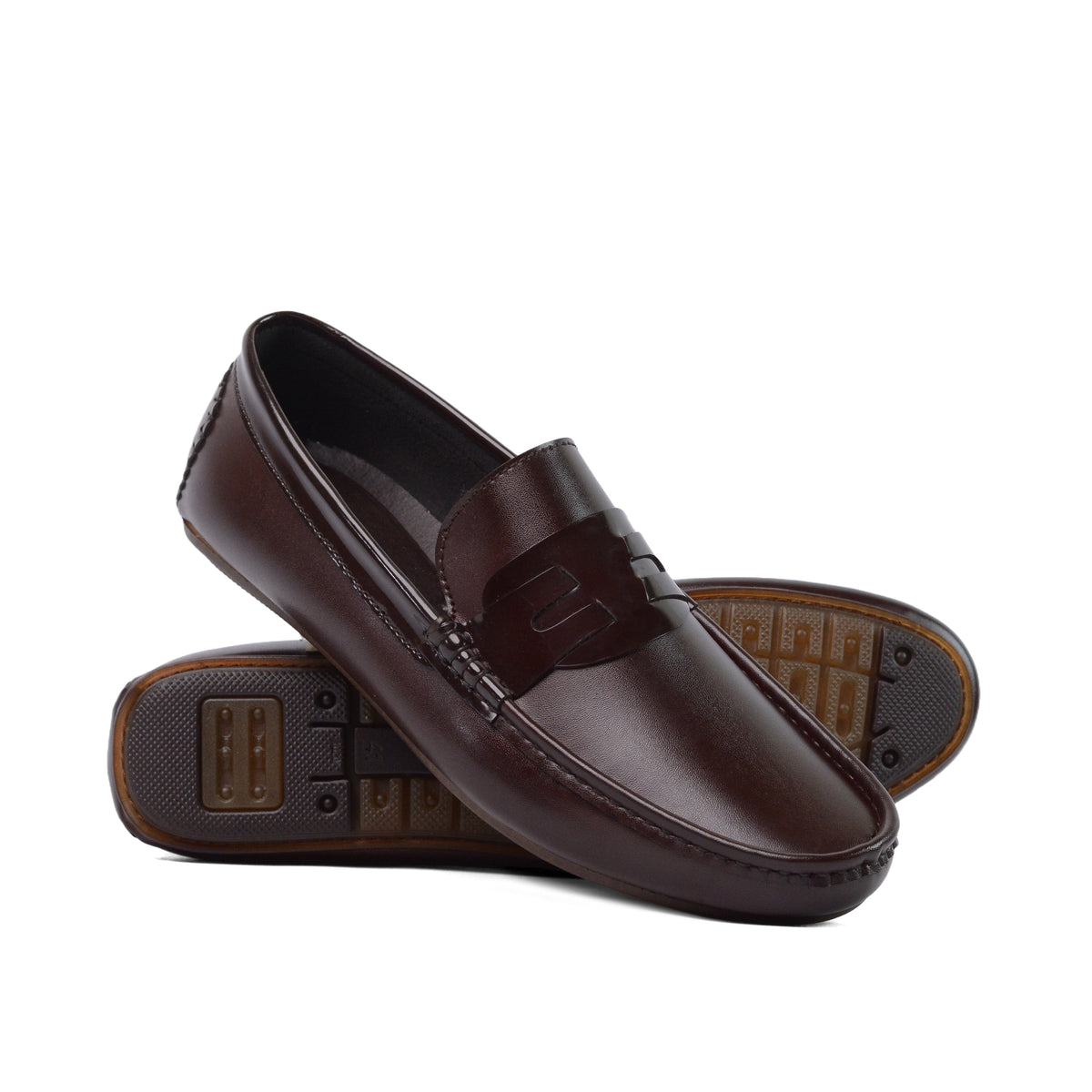 Dark Brown Patent Loafer LS60