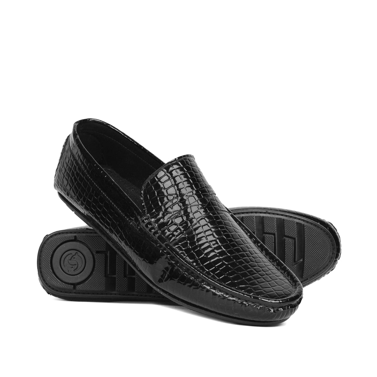 Black Spade Patent Loafer LS72