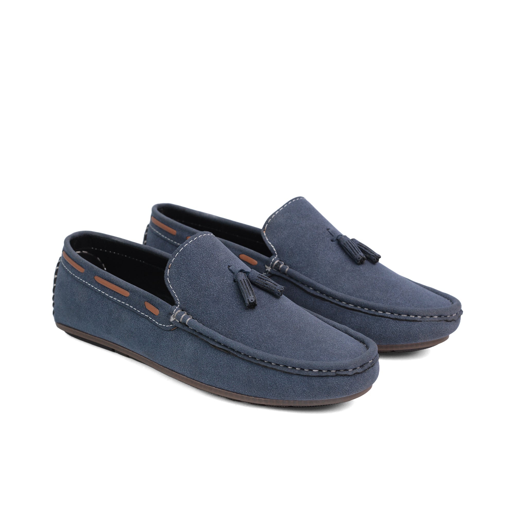 Blue Suede Tassel Loafer LS58