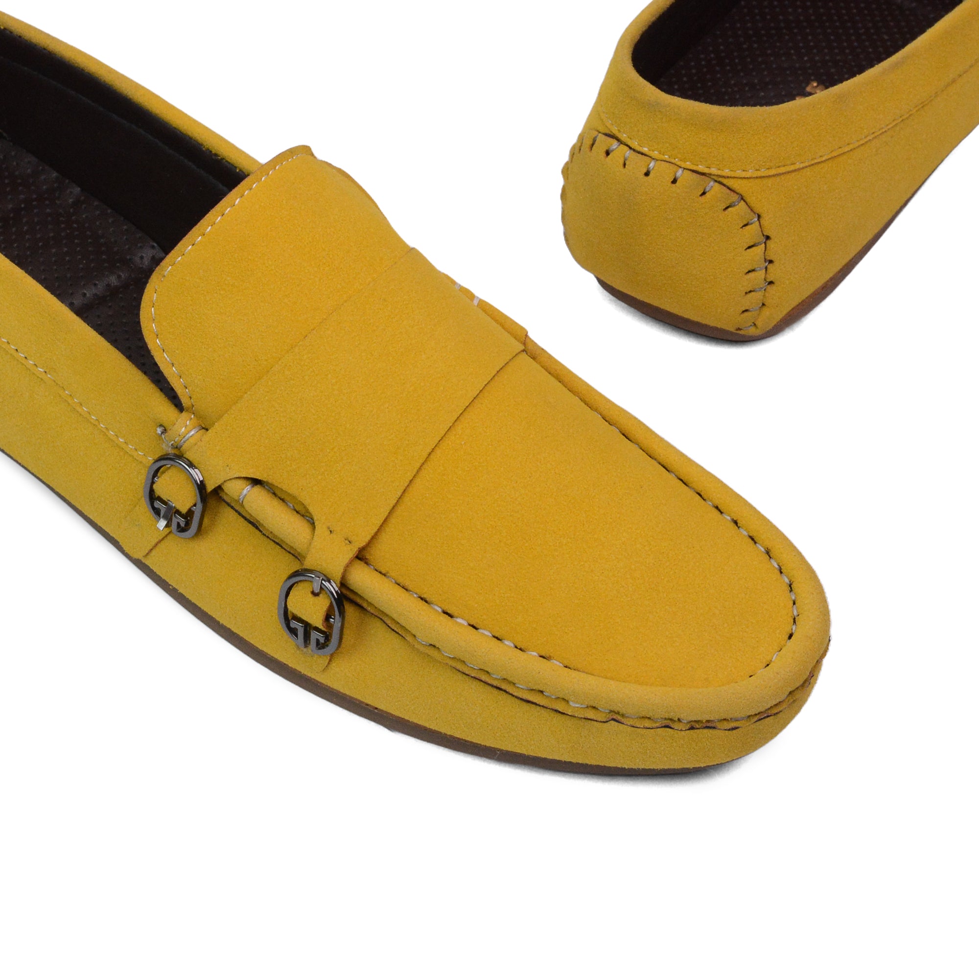 Yellow Elegant Suede Loafer LS63