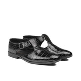 Black Croc Patent Sandal DZ02