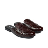 Brown Croc Monk Mule MJ02