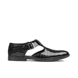 Black Croc Patent Sandal DZ02
