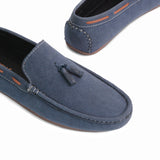Blue Suede Tassel Loafer LS58