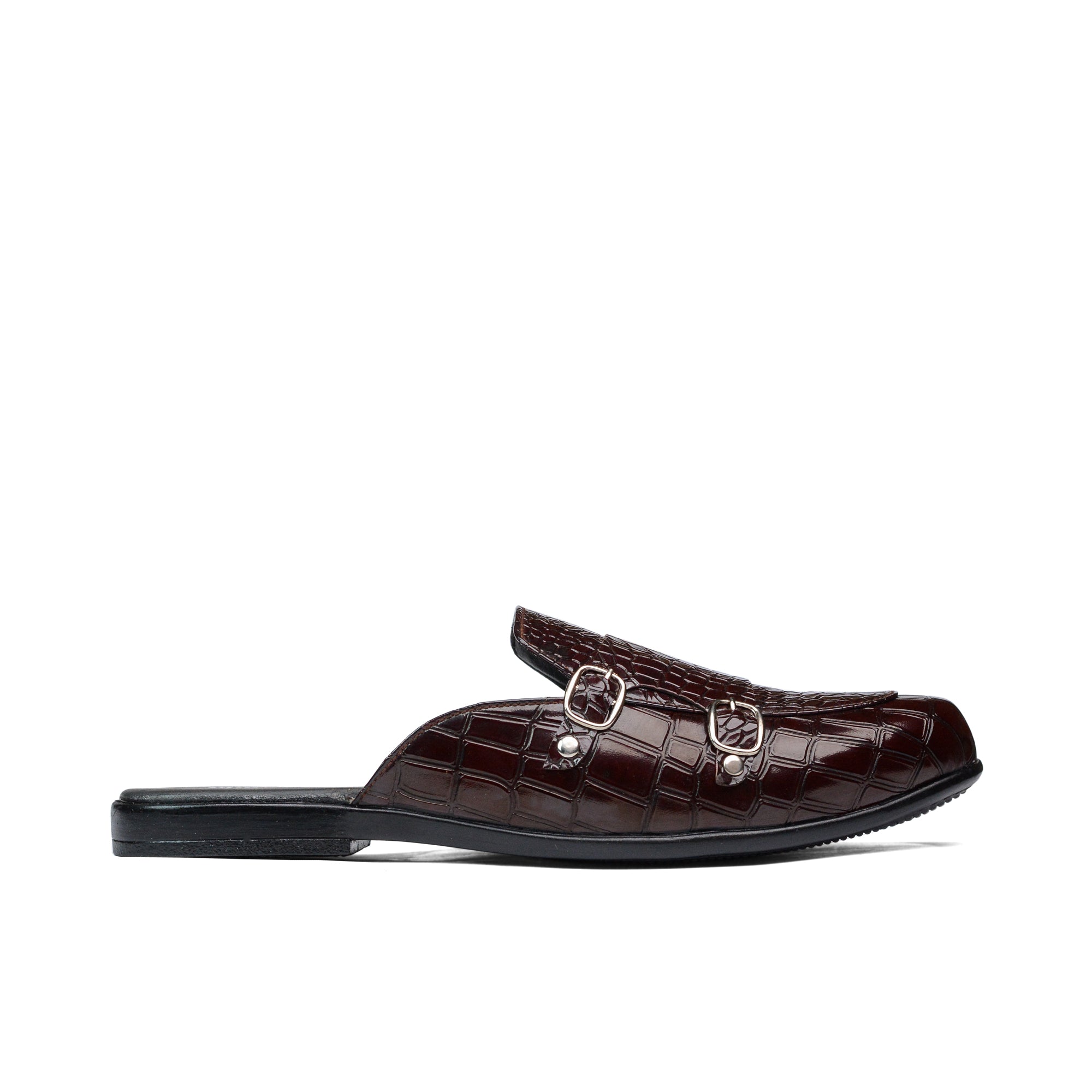 Brown Croc Monk Mule MJ02