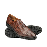 Brown Two Tone Lace Shoe PJ09