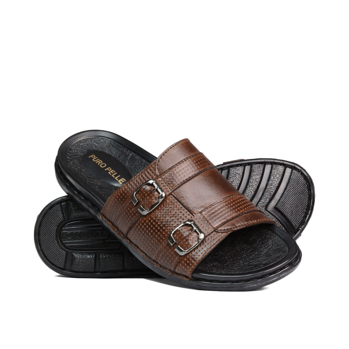 Brown Two Monk Slipper SA45