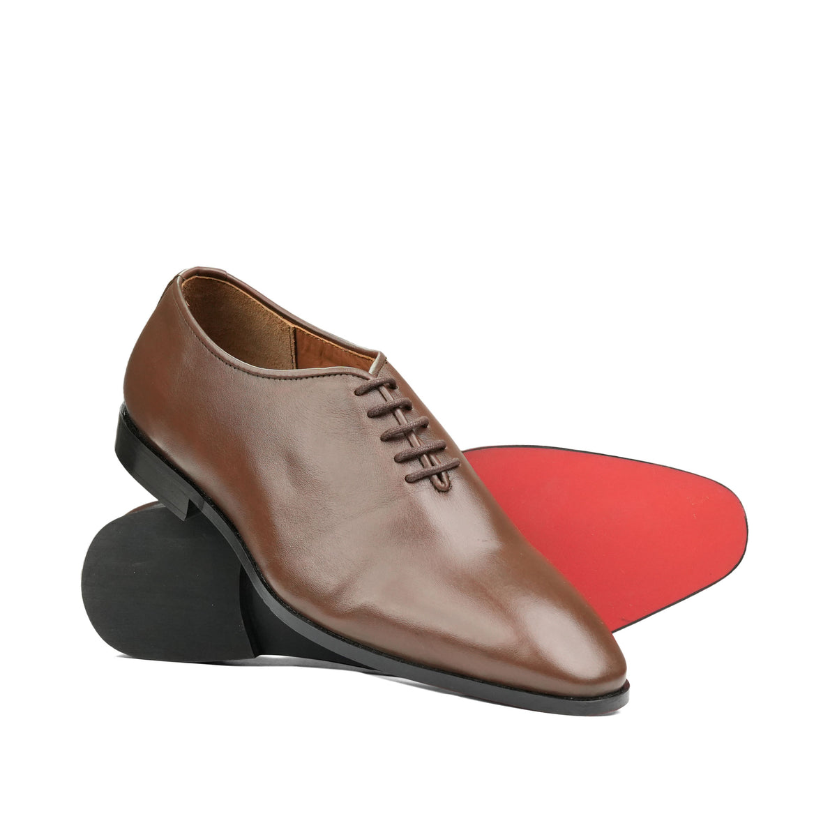 Brown Lace Leather Shoe PJ15