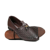Brown Woven Tassel Cut Shoe FZ19
