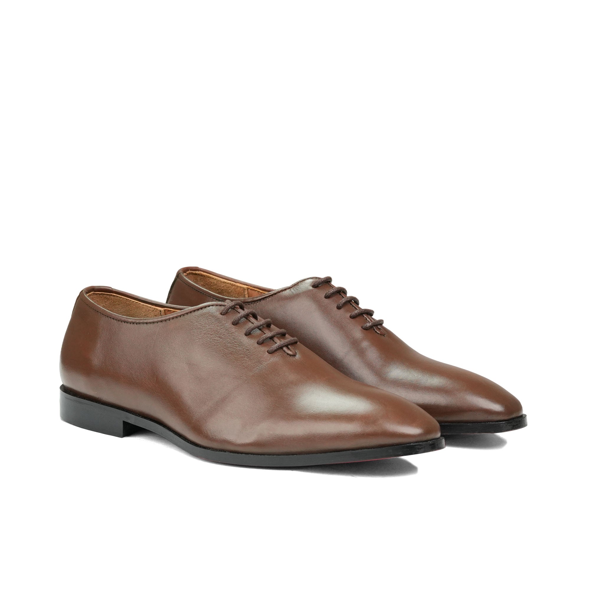 Brown Lace Leather Shoe PJ15