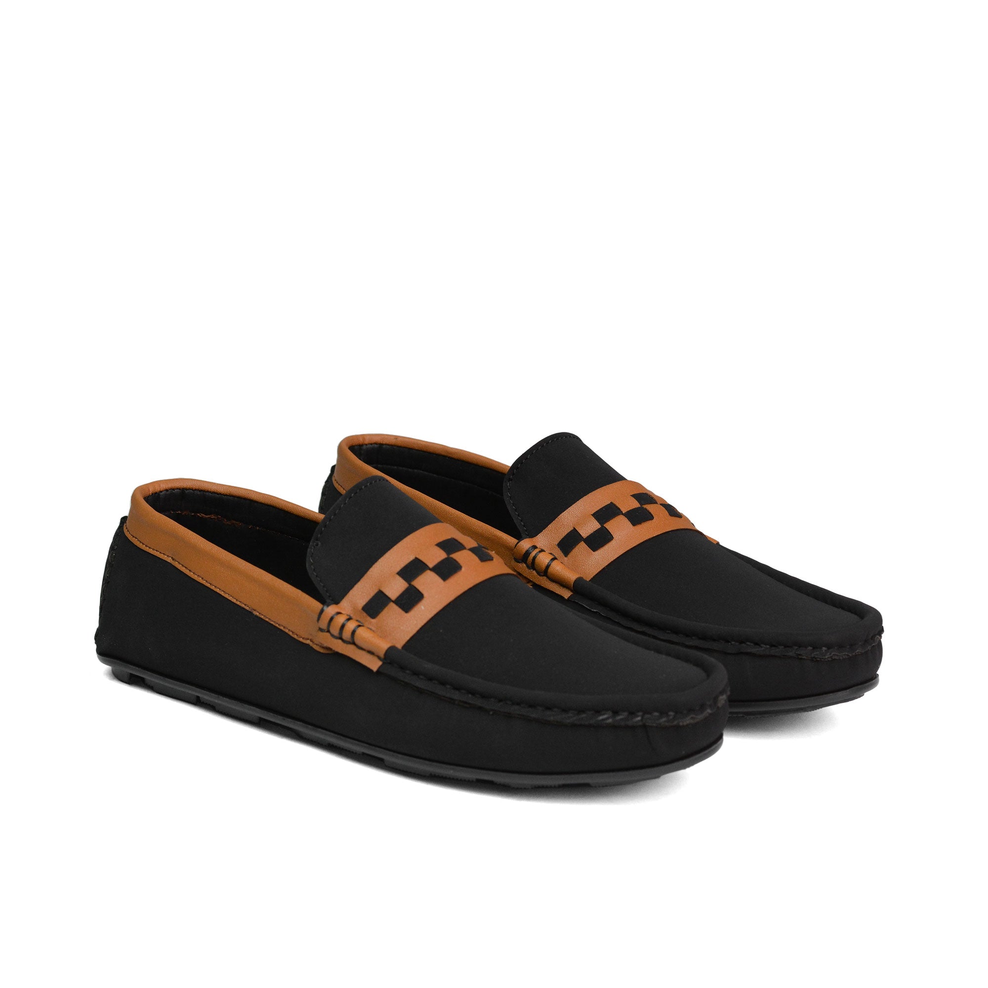 Black & Tan Suede Loafer LS86