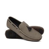 Grey Suede Tassel loafer LS46