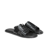 Black Croc Slipper SA49