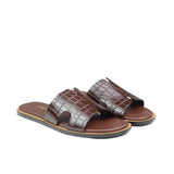 Brown Croc Slipper SA54