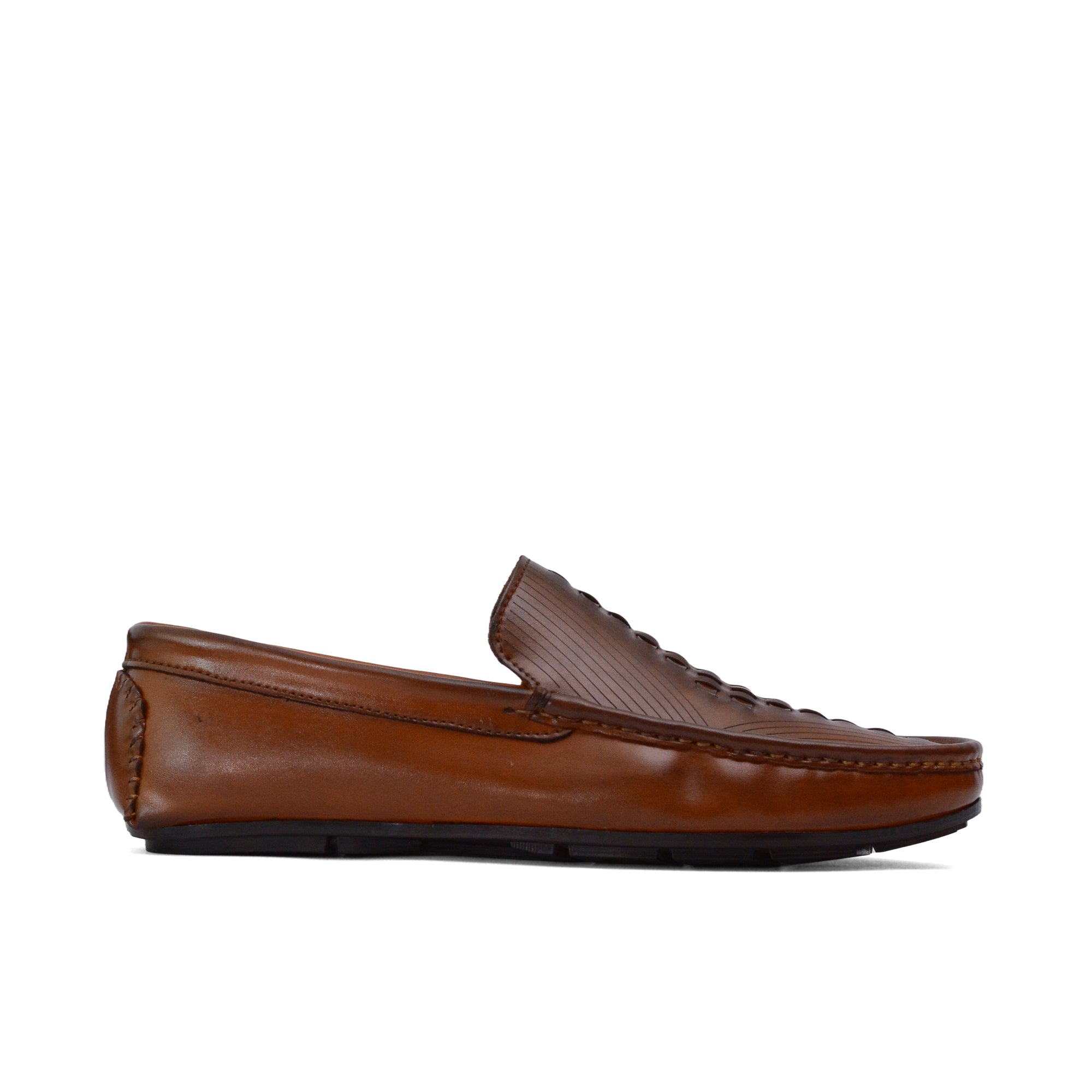 Brown Woven Eastern Loafer LA04