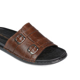 Brown Two Monk Slipper SA45