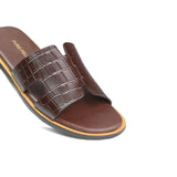 Brown Croc Slipper SA54