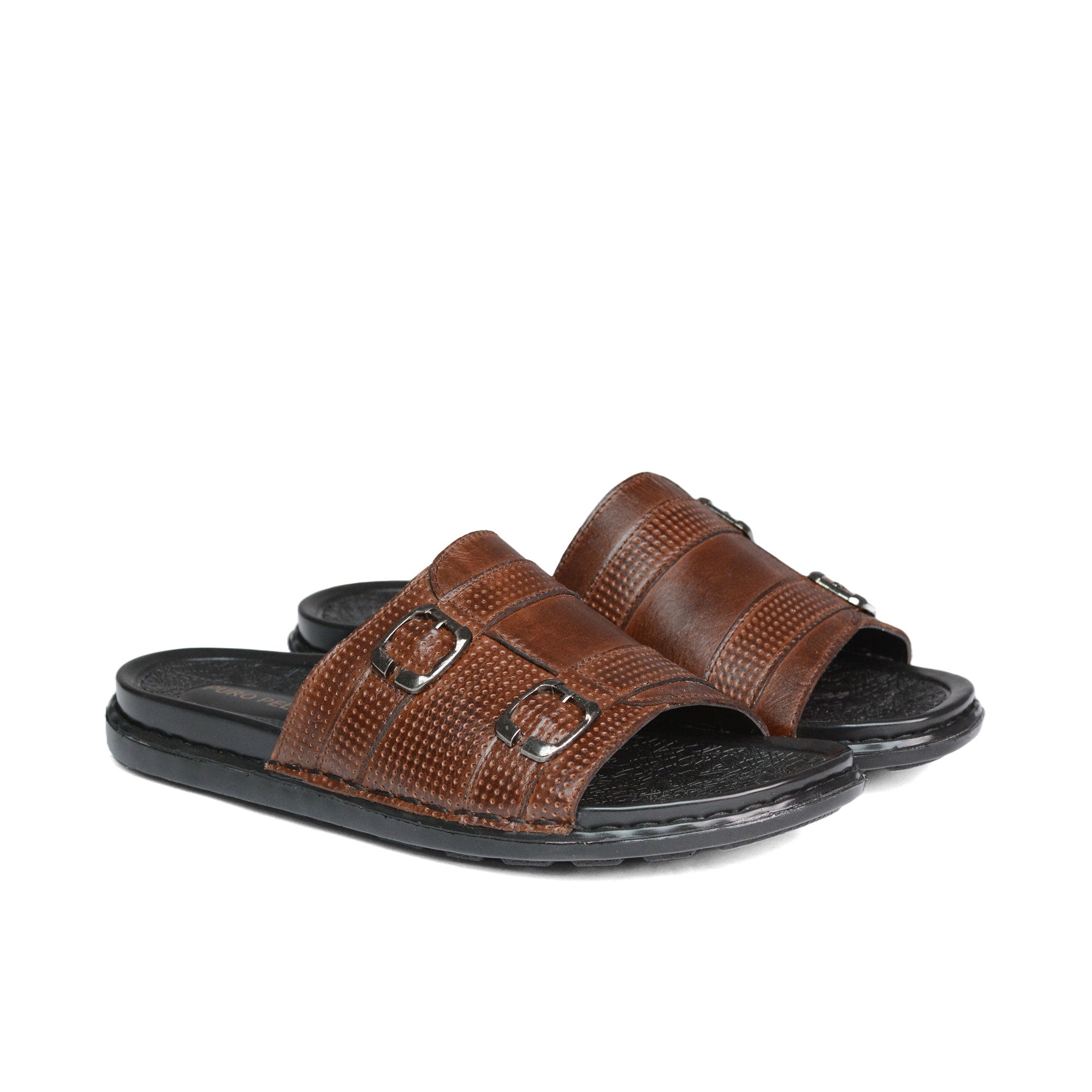 Brown Two Monk Slipper SA45