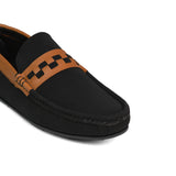 Black & Tan Suede Loafer LS86