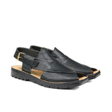 Black Patent Peshawari Chappel DZ13