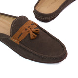 Chocolate Luxury Suede Mule MA11