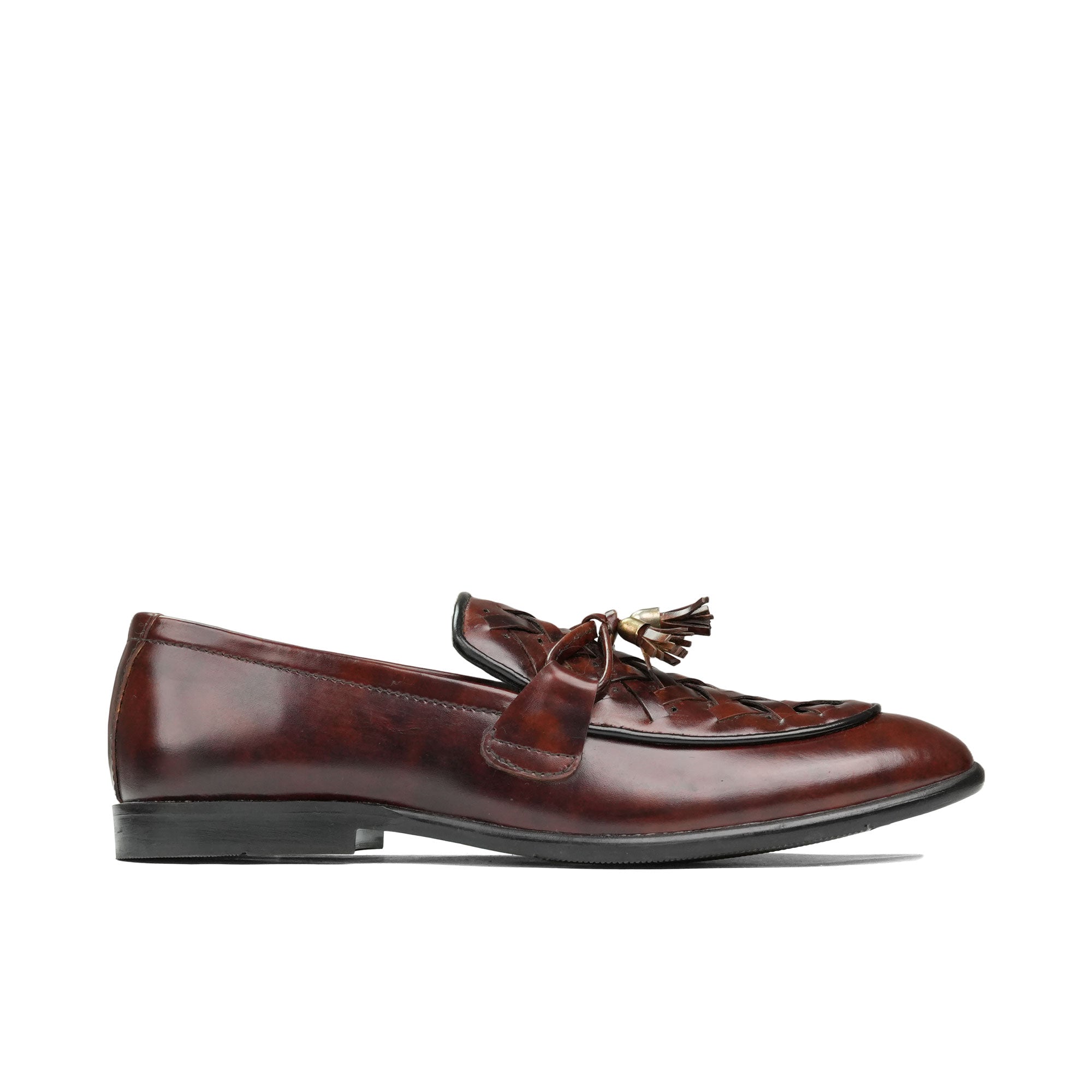 Brown Woven Tassel Shoe PR06
