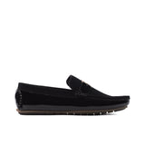 Black Suede & Patent Loafer LS15