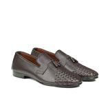 Dark Brown Mild Tassel Woven Shoe PA09
