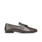 Dark Brown Mild Tassel Woven Shoe PA09
