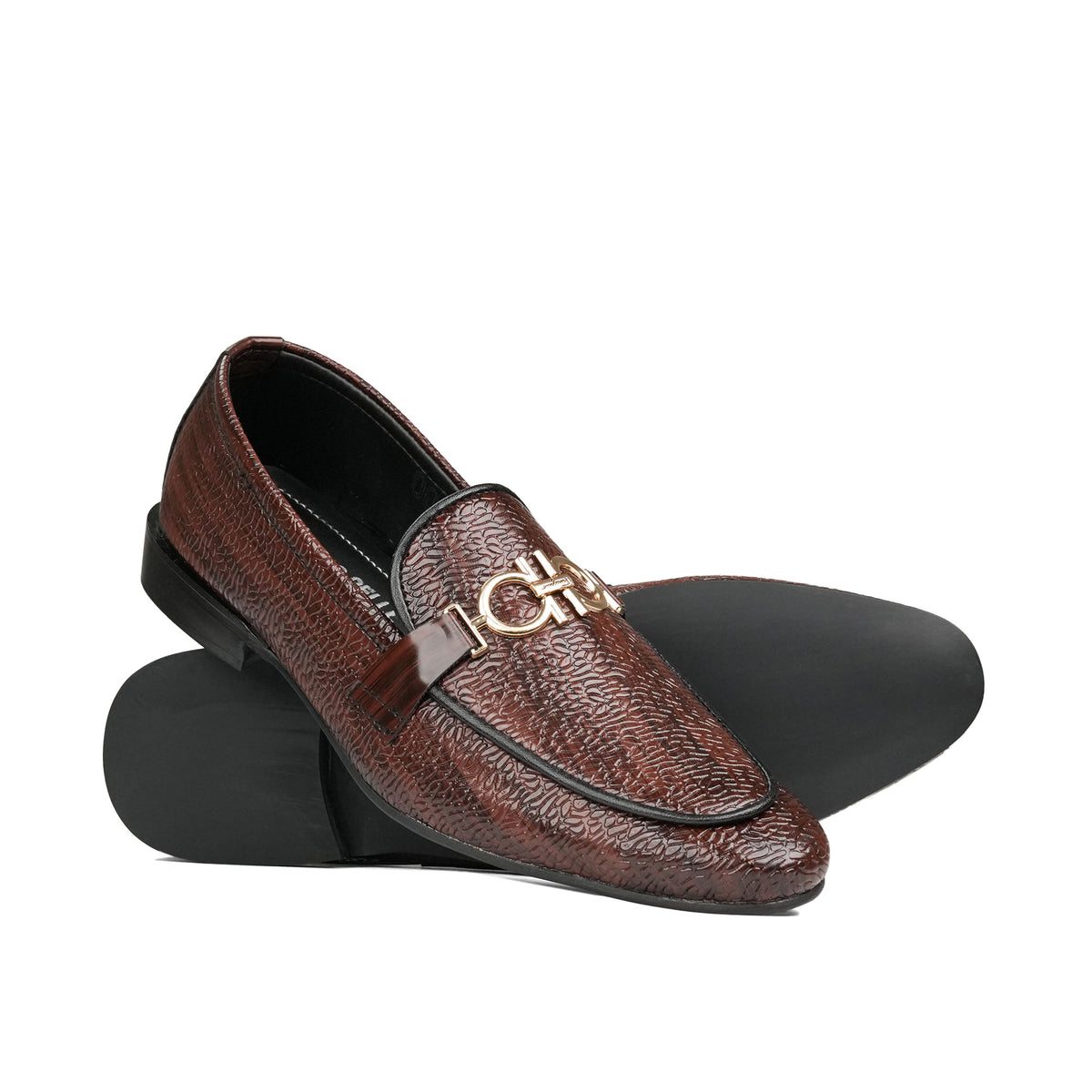 Brown Signature Buckle Shoe FZ17