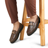 Brown Circle Textured Shoe PJ08
