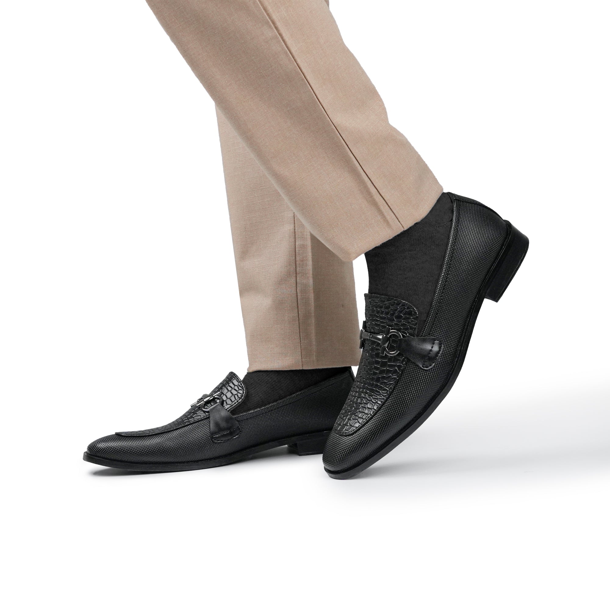 Stylish Black Croc shoe FZ30