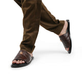 Brown Head Buckle Slipper SA46