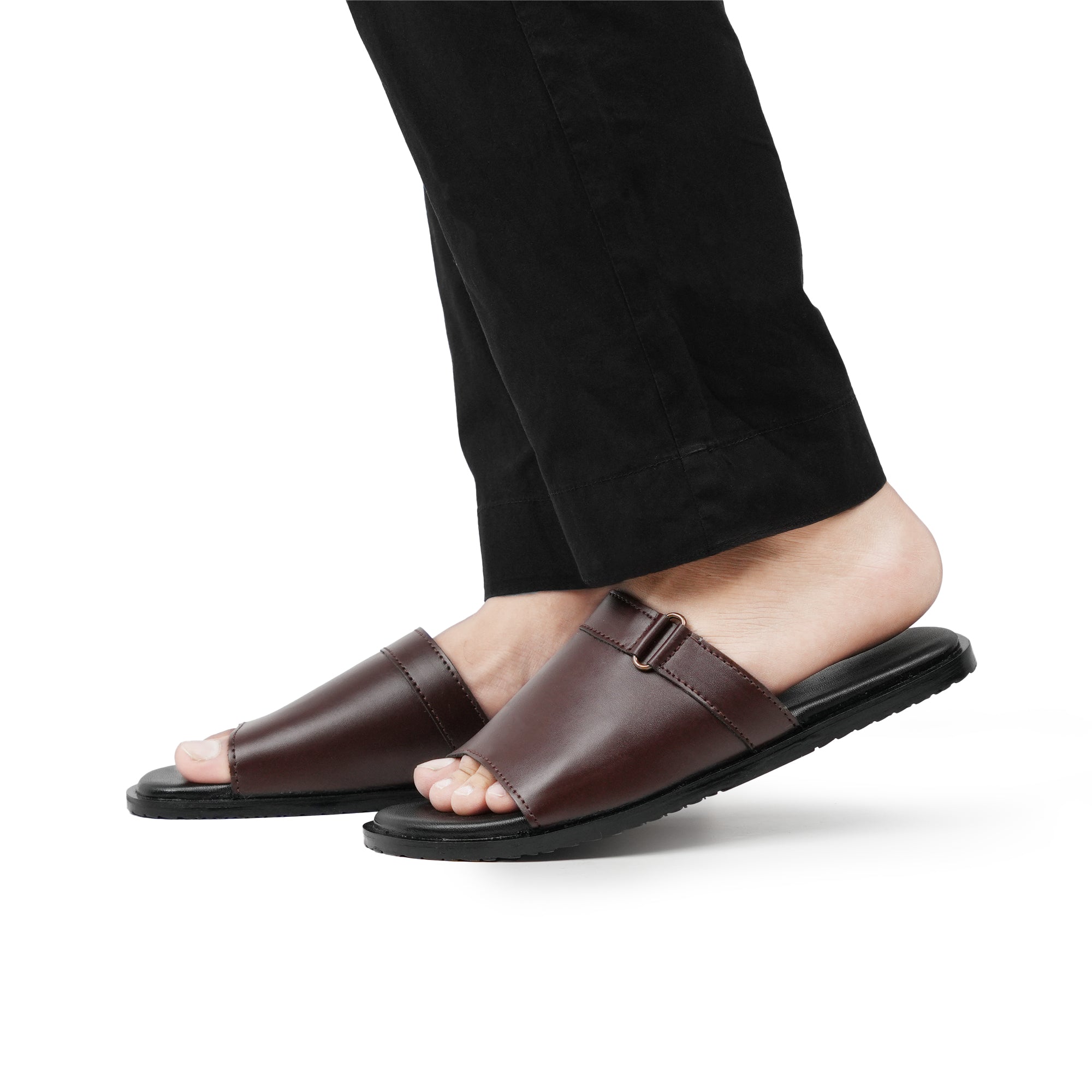 Brown Leather Slipper SA17