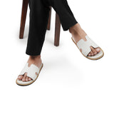 White Fancy Croc Slipper SR01